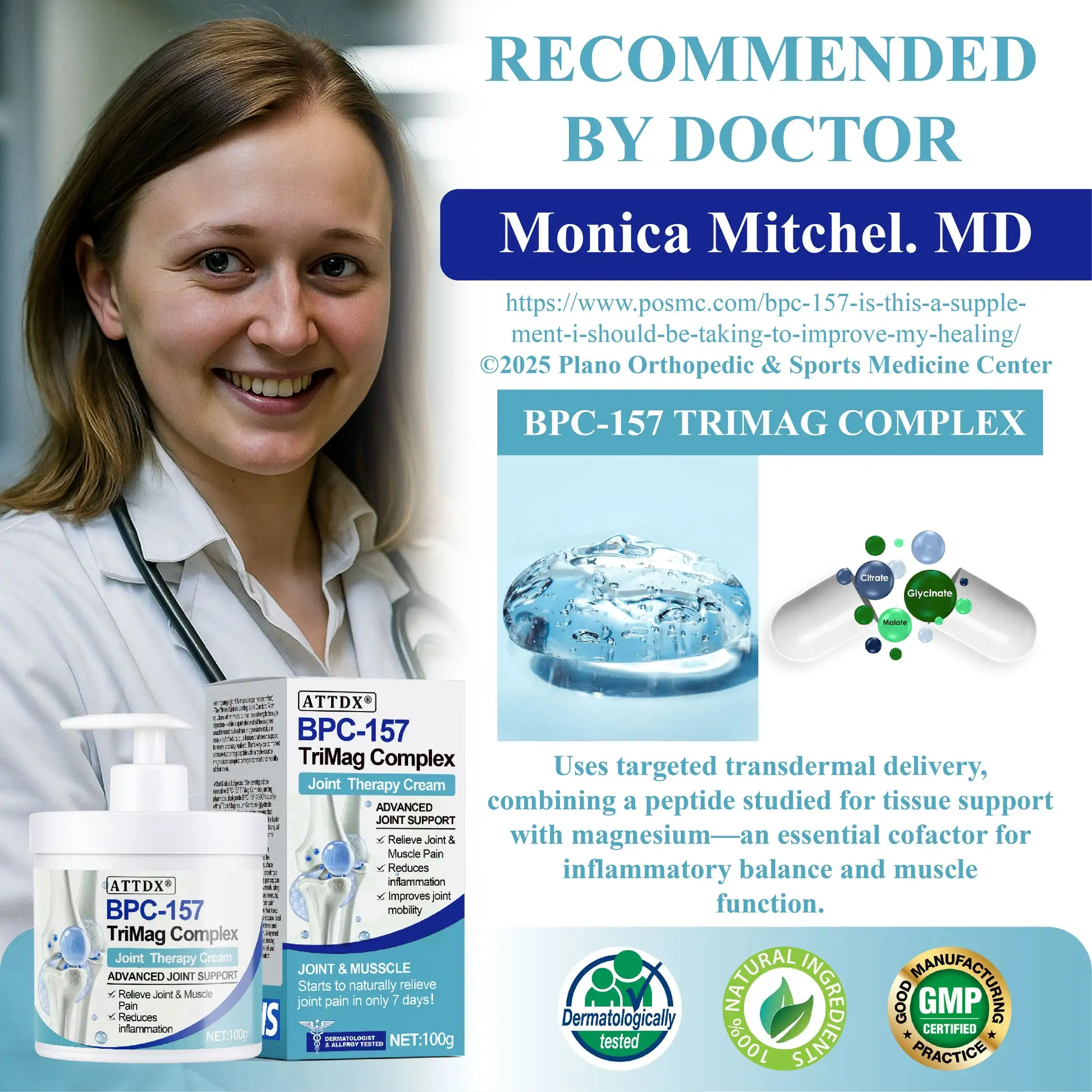 BPC-157 TriMag Complex Joint Therapy Cream - Image 2