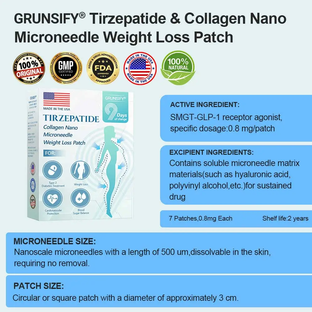 Nano-Microcrystal Patch: Tirzepatide + Collagen Dual Action for Fat Loss, Skin Tightening, and Sugar Control - Image 13